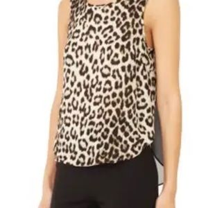 Rag & Bone 100% Silk Animal Print Sleeveless Top